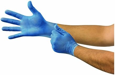 מיקרופלקס גבוה חמש כחול בינוני ויניל אבקה חינם חד פעמי למטרות כלליות & מגבר; כפפות בדיקה-מזון, כיתה תעשייתית-גרסה 292
