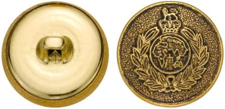 מוצרי מתכת C&C 5346 כפתור מתכת קרסט זר, גודל 33 ליגנה, זהב עתיק, 36 חבילה