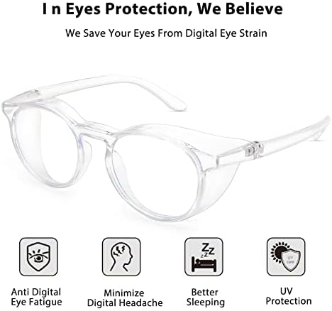 הדחה בטיחות משקפיים אנטי ערפל משקפי ברור כחול אור חסימת משקפיים לנשים גברים