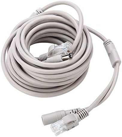 RJ45DC Ethernet CCTV כבל טלוויזיה, CAT 5 והארכת חשמל כבל TwoInone, עבור מצלמות IP NVR מערכת 10Mbps/100Mbps