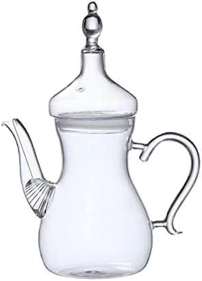 קולקולו בורוסיליקט צלול זכוכית ברורה קומקום שקוף קומקום קר לתה ריחני תה רופף