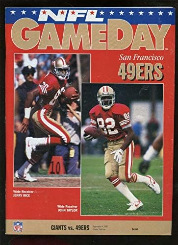 6 בספטמבר 1992 תוכנית NFL תוכנית סן פרנסיסקו 49's ב- New York Giants NRMT - תוכניות NFL