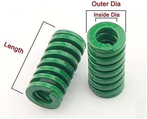 קפיצי דחיסה מתאימים לרוב התיקון I 1 עובש DIED קפיץ ירוק ירוק חותם כבד חותם קפיץ קוטר חיצוני 25 ממ קוטר פנימי 12.5 ממ אורך