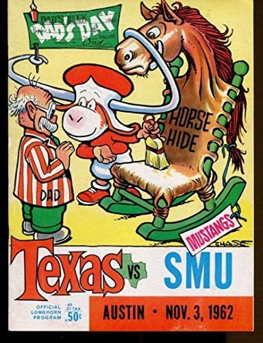 1962 Texas Longhorns v Smu Mustangs תוכנית 11/3 Chase Chase Ex/MT 43144 - תוכניות מכללות