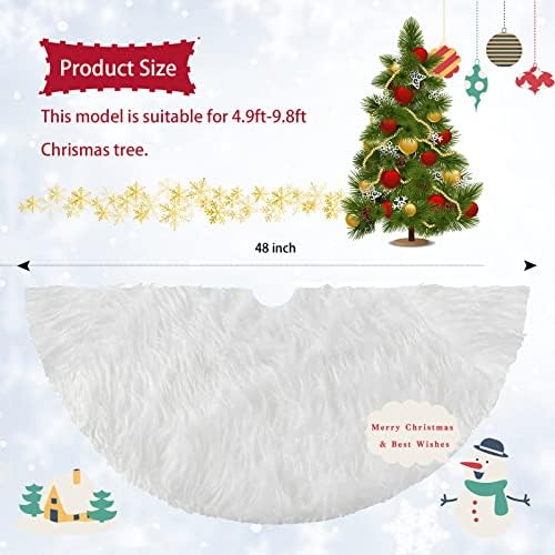 חצאית עץ חג המולד לבנה 48 אינץ