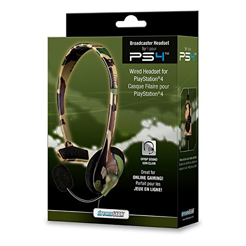אוזניות קוויות לשדרן דרימג ' ר עבור פ. ס. 4 עם מיקרופון בום גמיש ובקרת עוצמת קול/השתקה מוטבעת