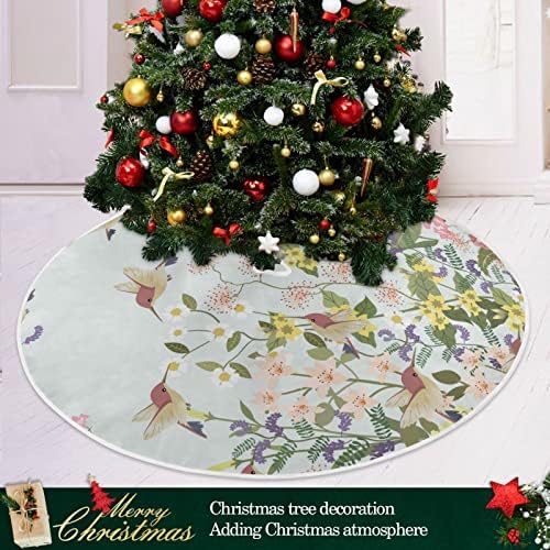 חצאית עץ חג המולד של קיגאי מחצלות עופות יונקים לעצי חג המולד חיצוניים מקורה 47.2 בחצאית עץ רכה קישוטים למסיבת חג מושלמת